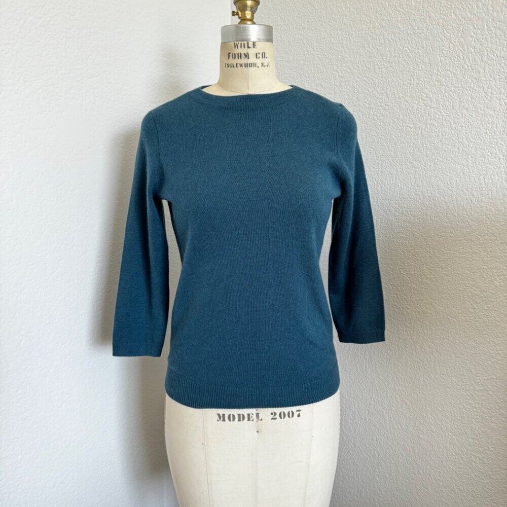 Talbots | Cashmere Crew Neck Sweater with 3/4 length Sleeves size SP